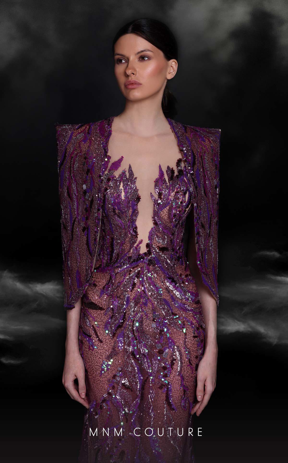 Formal Dresses Long Mermaid Beaded Sequin Evening Formal Dress Purple