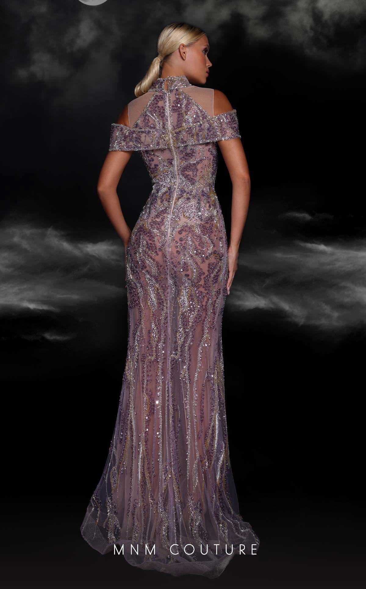 Formal Dresses Beaded Formal Long Fitted Evening Dress Purple