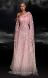 Formal Dresses A Line Long Formal Cape Sleeve Evening Dress Salmon