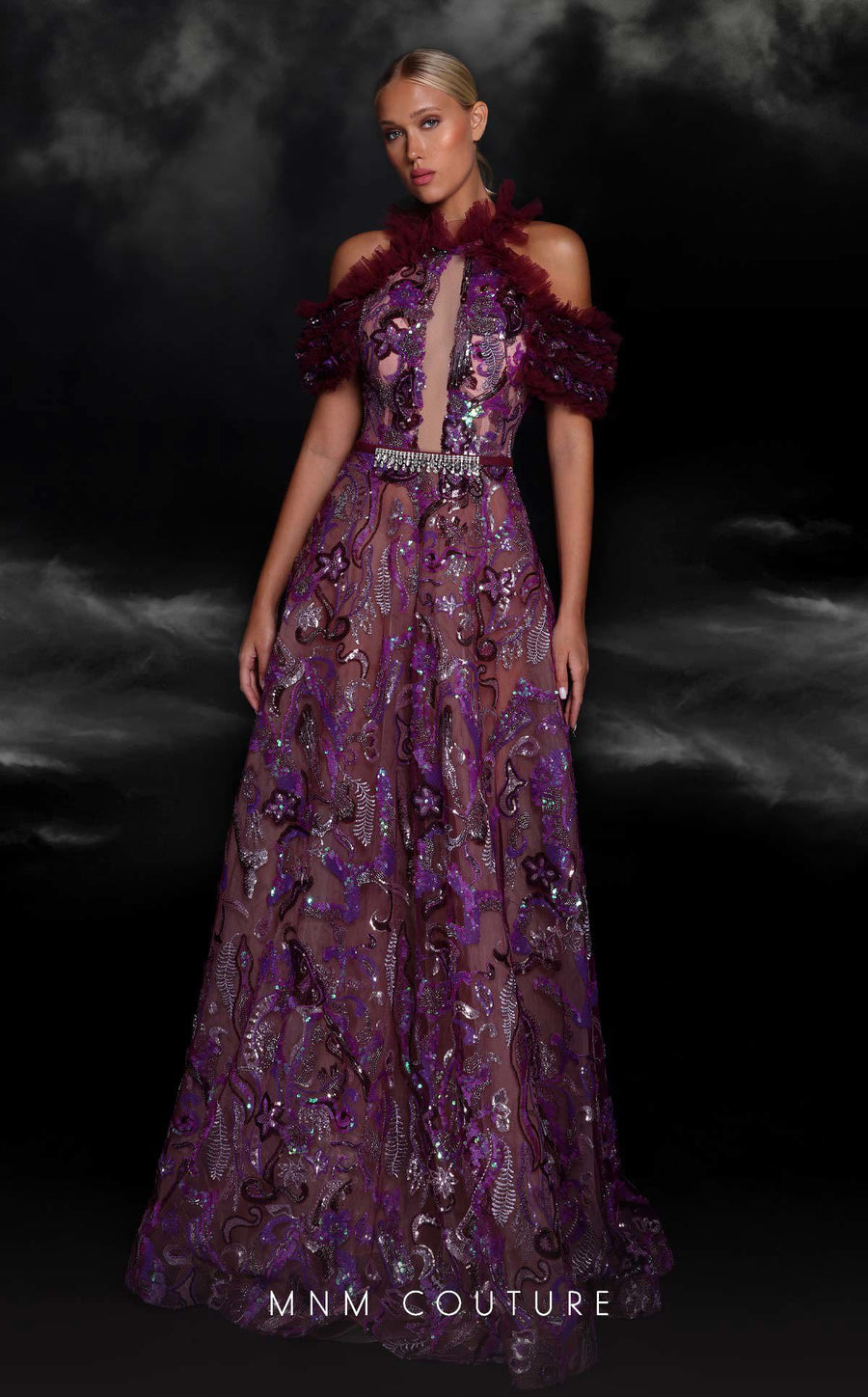 Formal Dresses Long Evening Sequin Beaded A Line Formal Dress Purple