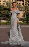 Formal Dresses Beaded Long Formal Lace Evening Prom Dress Blue