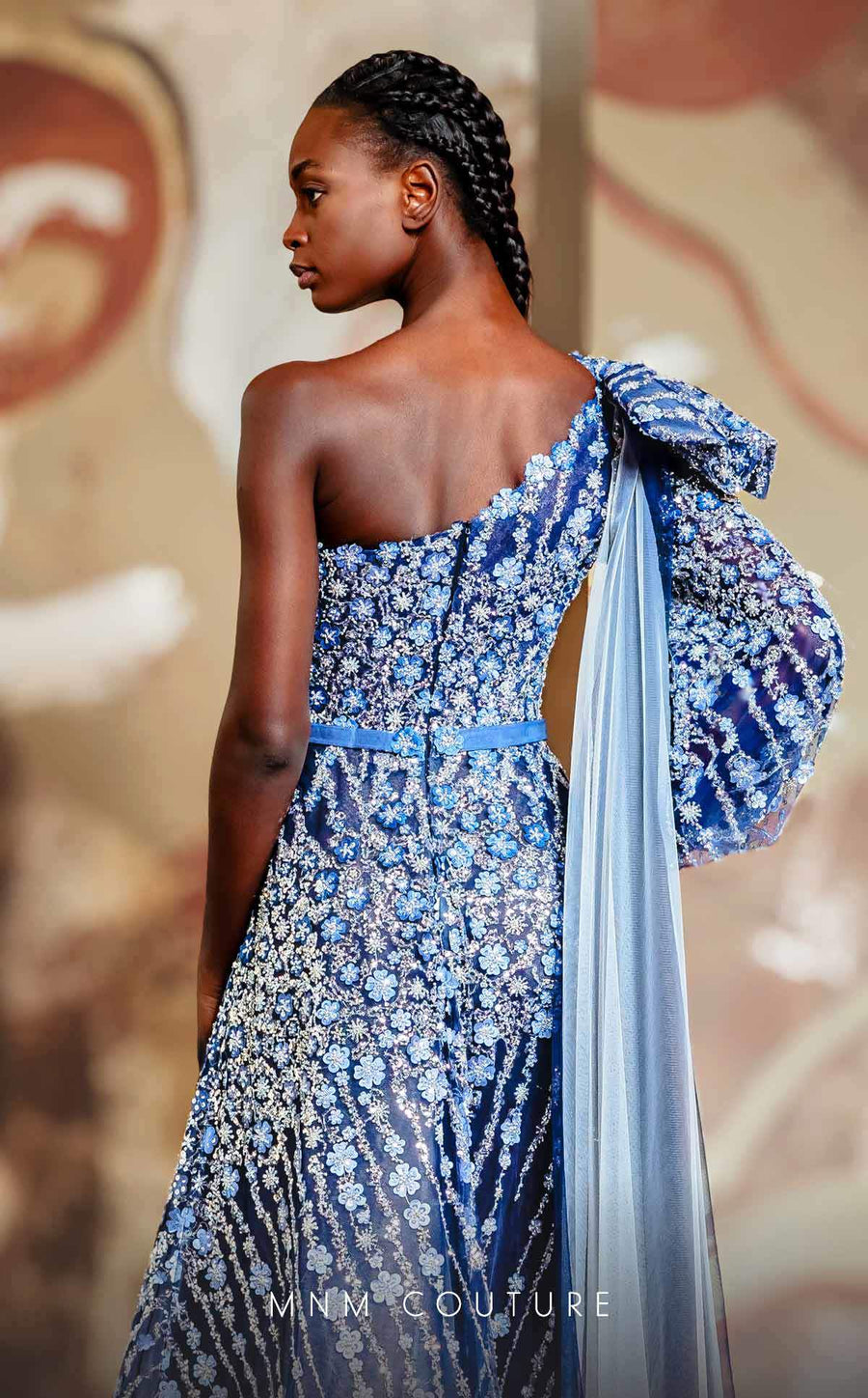 Formal Dresses A Line Floral Long Formal Evening Dress Blue