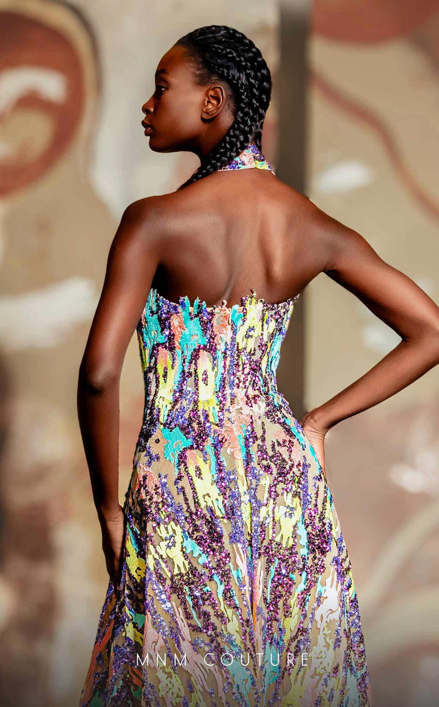 Formal Dresses Long Formal Beaded Lace Applique Sequin Prom Dress Multicolor