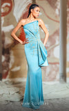 Formal Dresses Formal Long Fitted Beaded Applique Prom Dress Aqua
