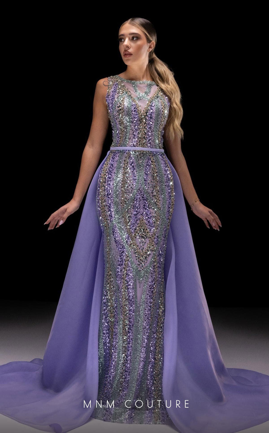 Prom Dresses Long Fitted Formal Overskirt Prom Dress Lilac