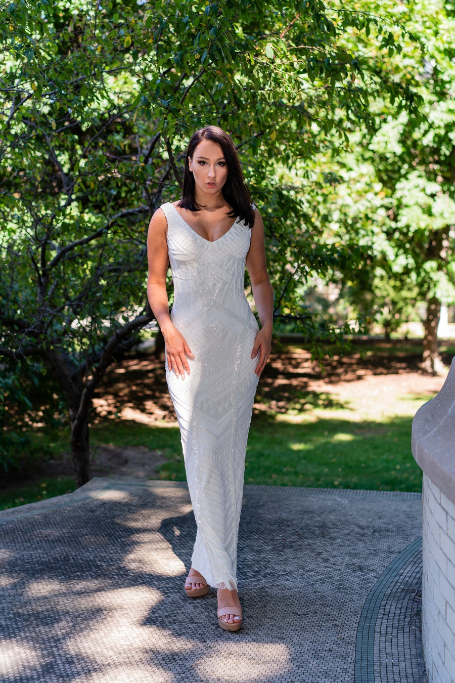 Wedding Dresses Long Simple Wedding Pattern Dress White