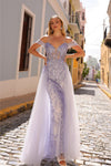 Prom Dresses Formal Long Prom Overlay Gown Periwinkle