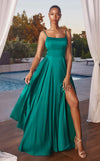 Prom Dresses A Line Long Formal Prom Dress Emerald