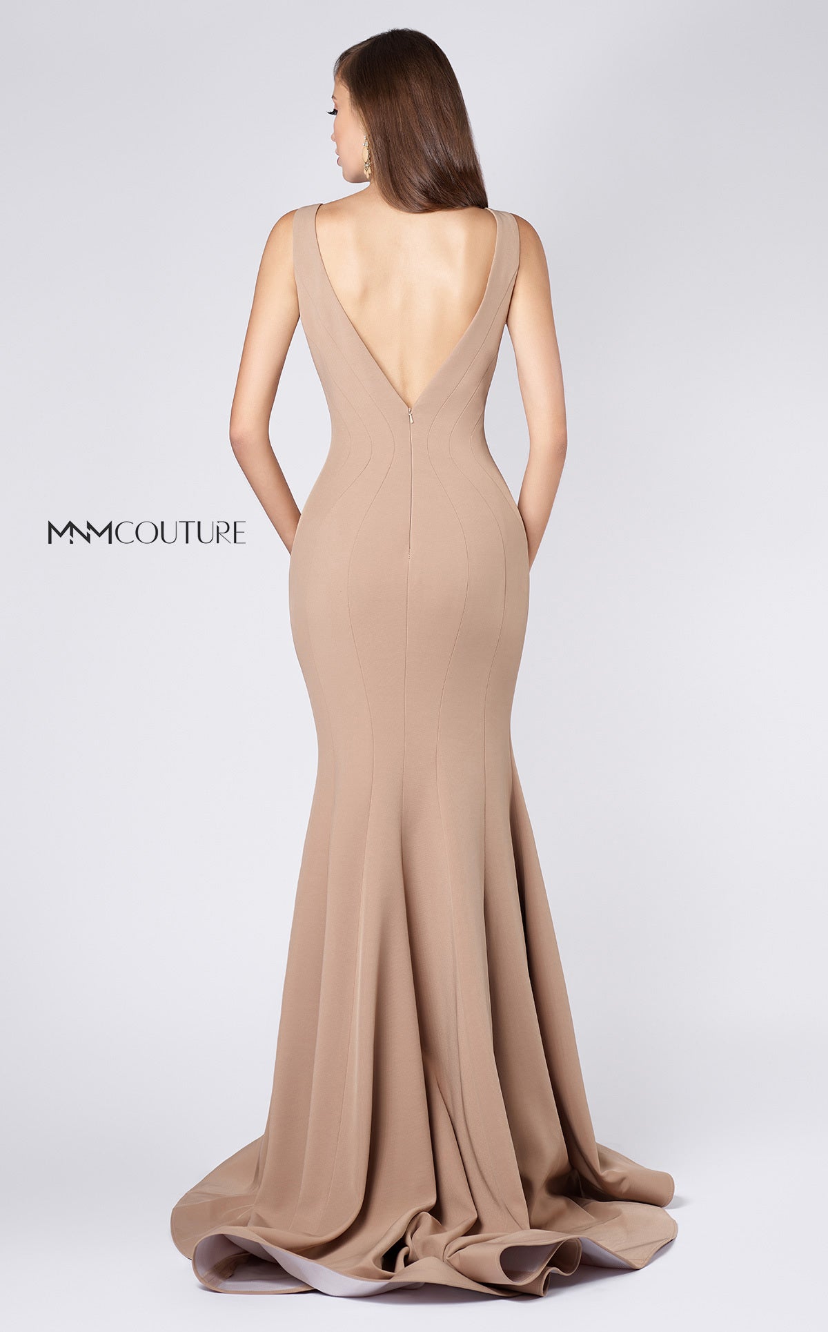 Formal Dresses Fitted Long Formal Mermaid Evening Dress Mocha
