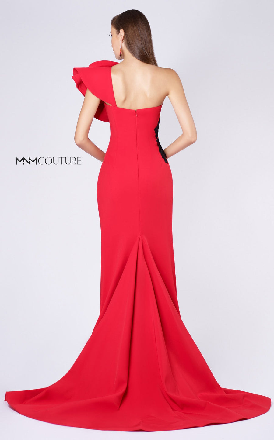 Formal Dresses Fitted Mermaid Long Formal Ruffle Evening Dress Red