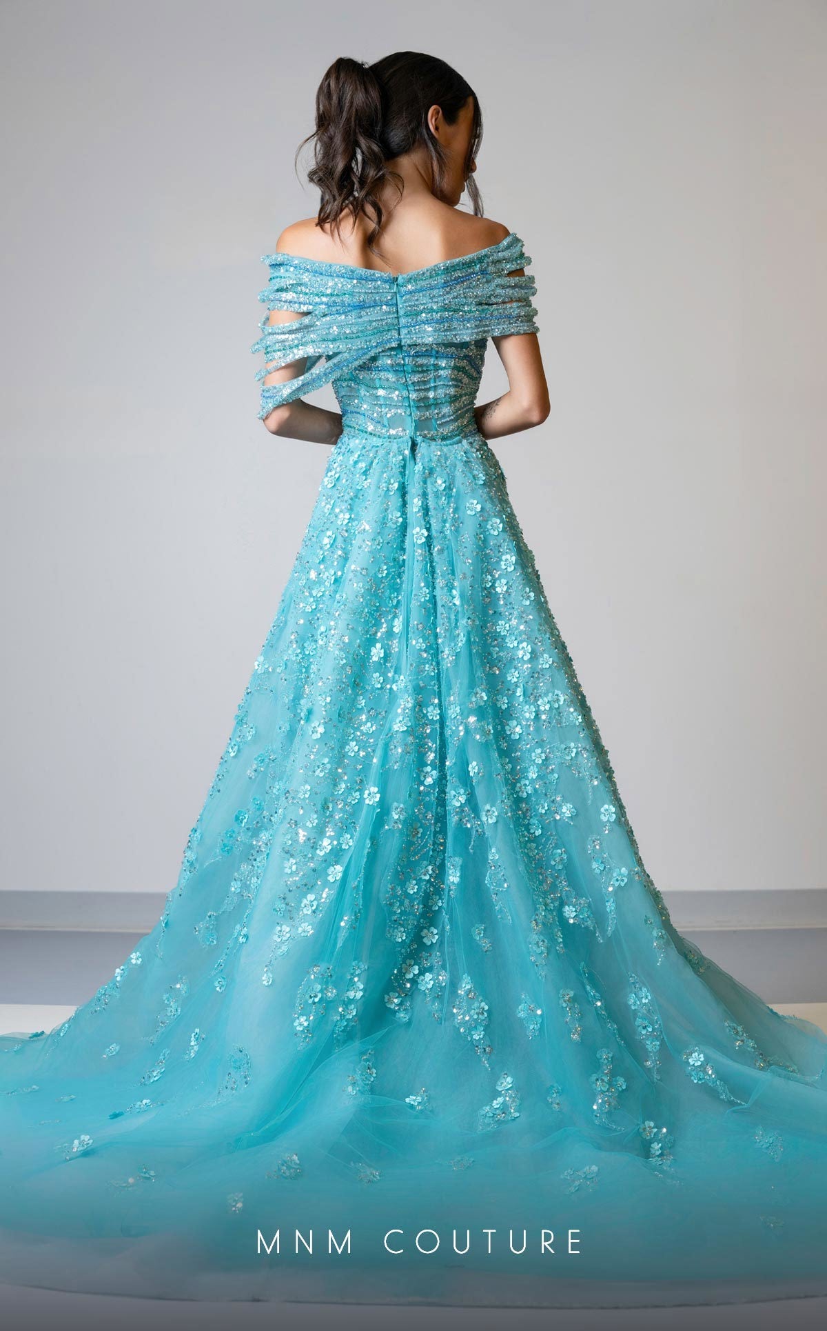 Formal Dresses Long Slit Formal Evening Mermaid Dress Aqua