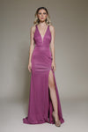 Prom Dresses Long Slit Formal Prom Dress Fuchsia