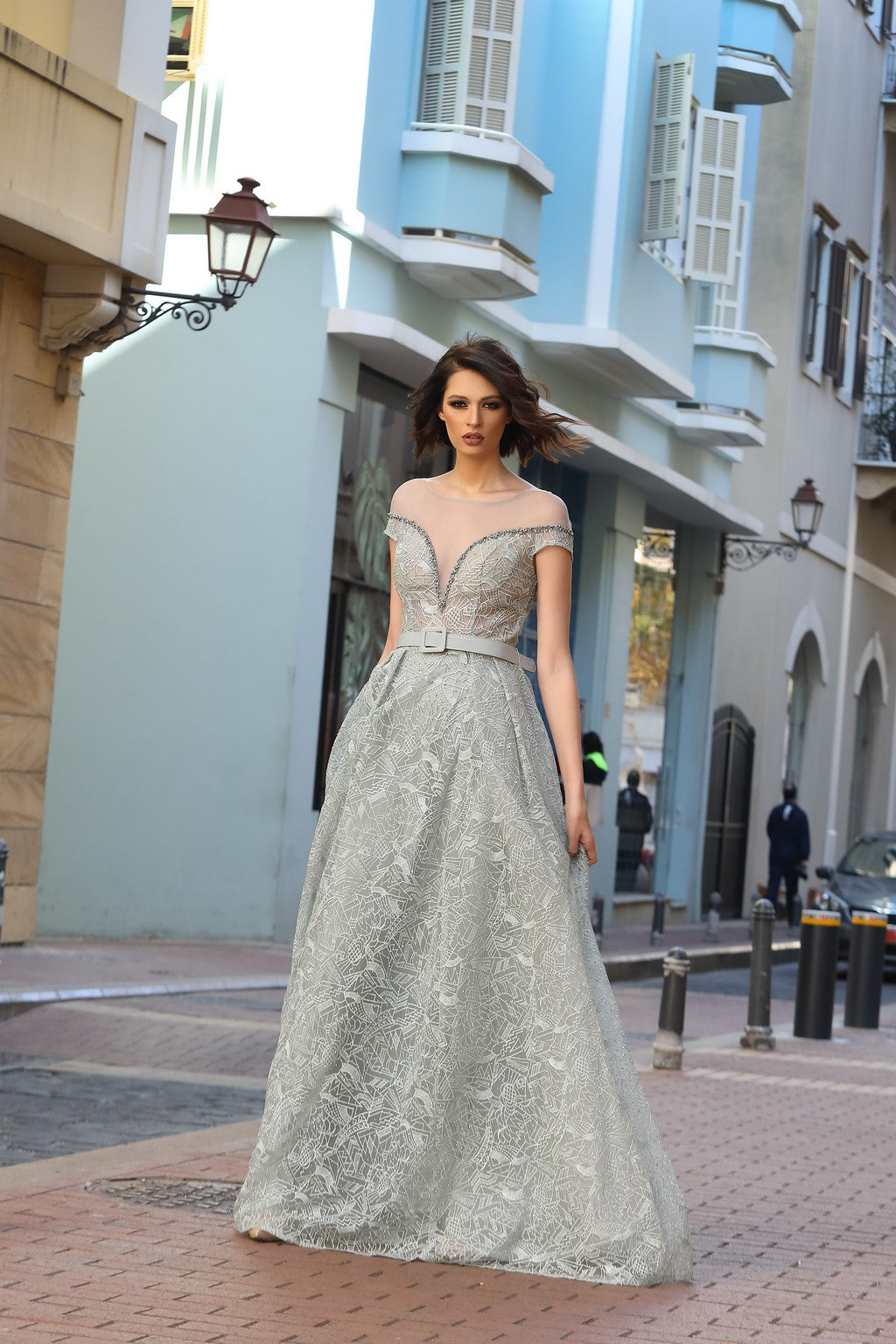 Formal Dresses Long Formal A Line Evening Prom Dress Light Green