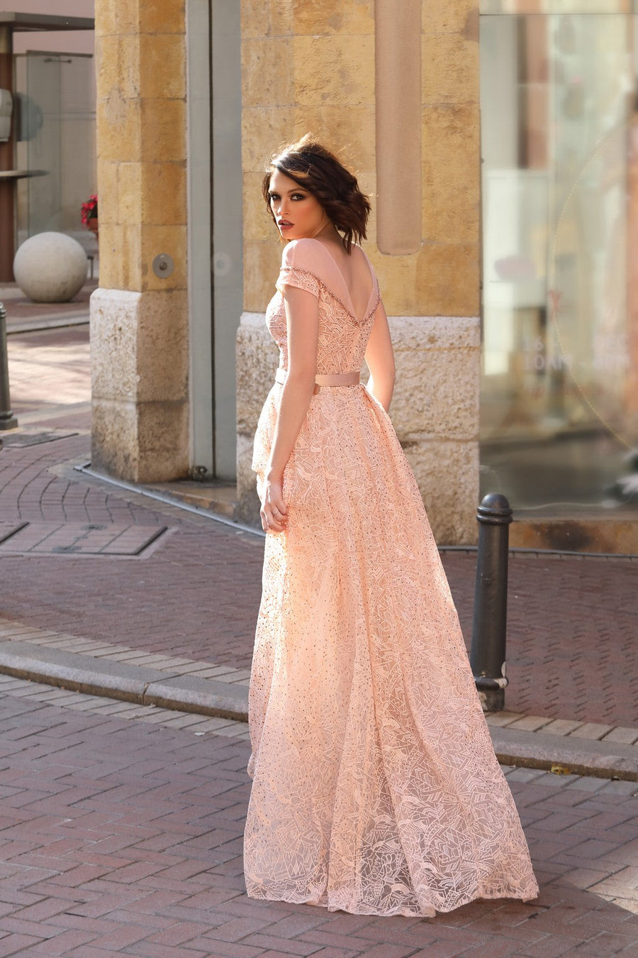 Formal Dresses Long Formal A Line Evening Dress Salmon