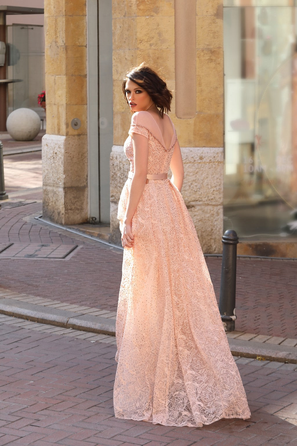 Formal Dresses Long Formal A Line Evening Dress Salmon