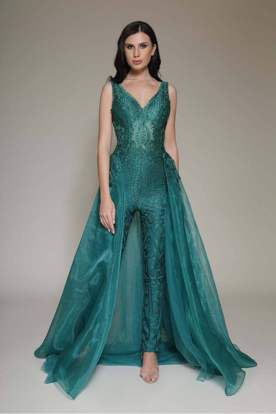 Jumpsuit Long Fitted Formal Jumpsuit Hunter Green