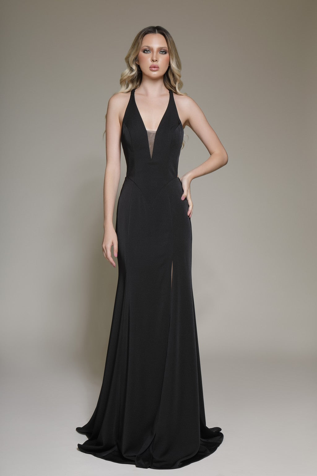 Prom Dresses Long Prom High Slit Formal Evening Dress Black