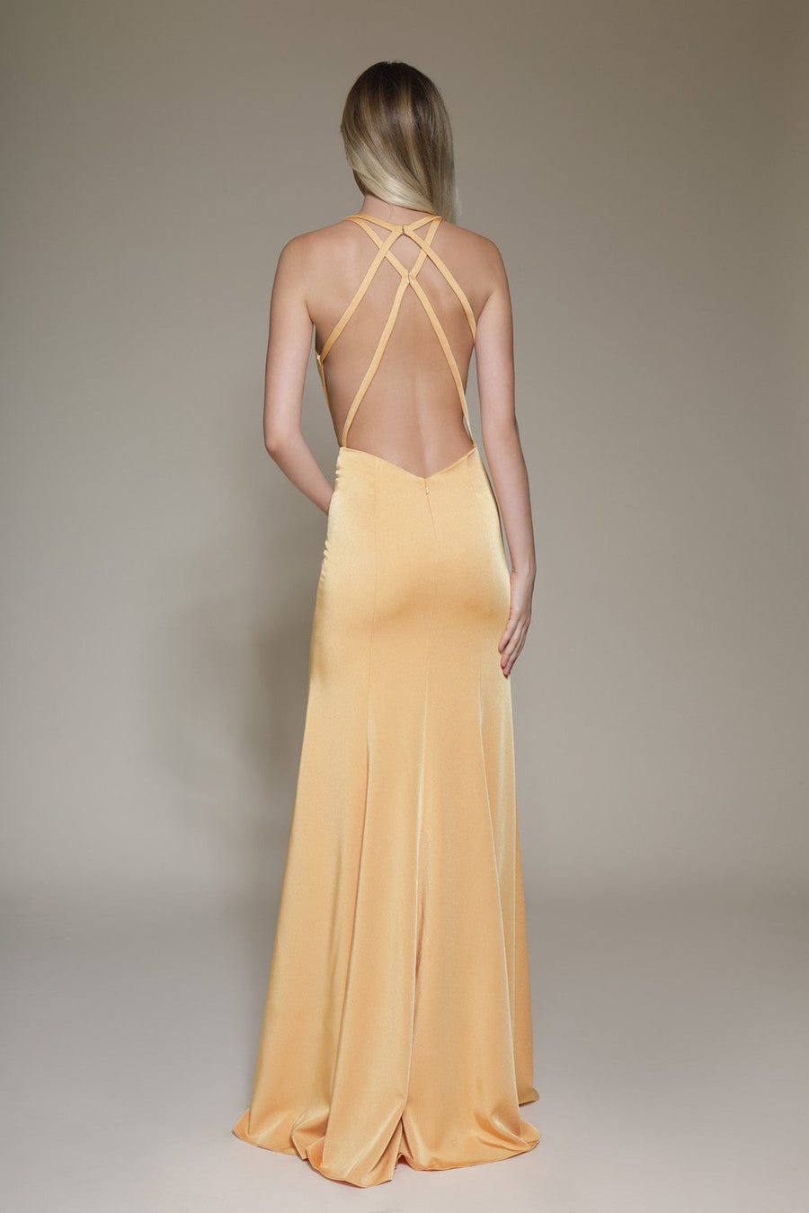 Prom Dresses Long Prom High Slit Formal Evening Dress Canary