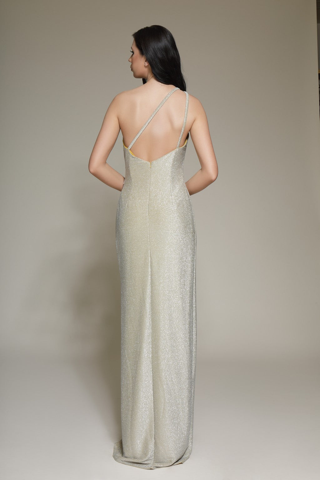 Prom Dresses Long Formal Slit Prom Pleated Dress Mustard