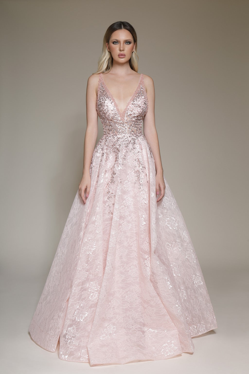 Formal Dresses A Line Long Formal Evening Dress Blush