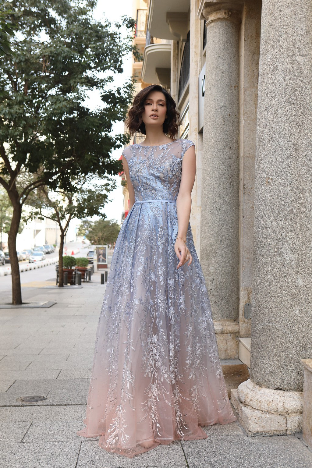 Formal Dresses Long Formal A Line Evening Dress Blue