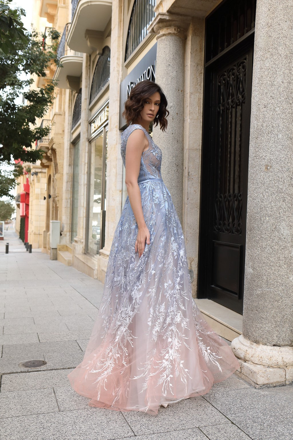 Formal Dresses Long Formal A Line Evening Dress Blue