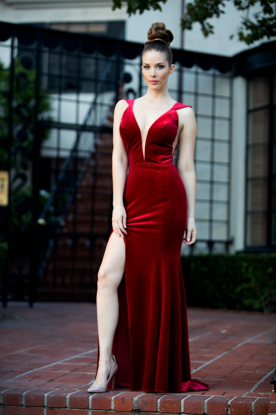 Prom Dresses Long Prom Formal Chic Dress Bordeaux