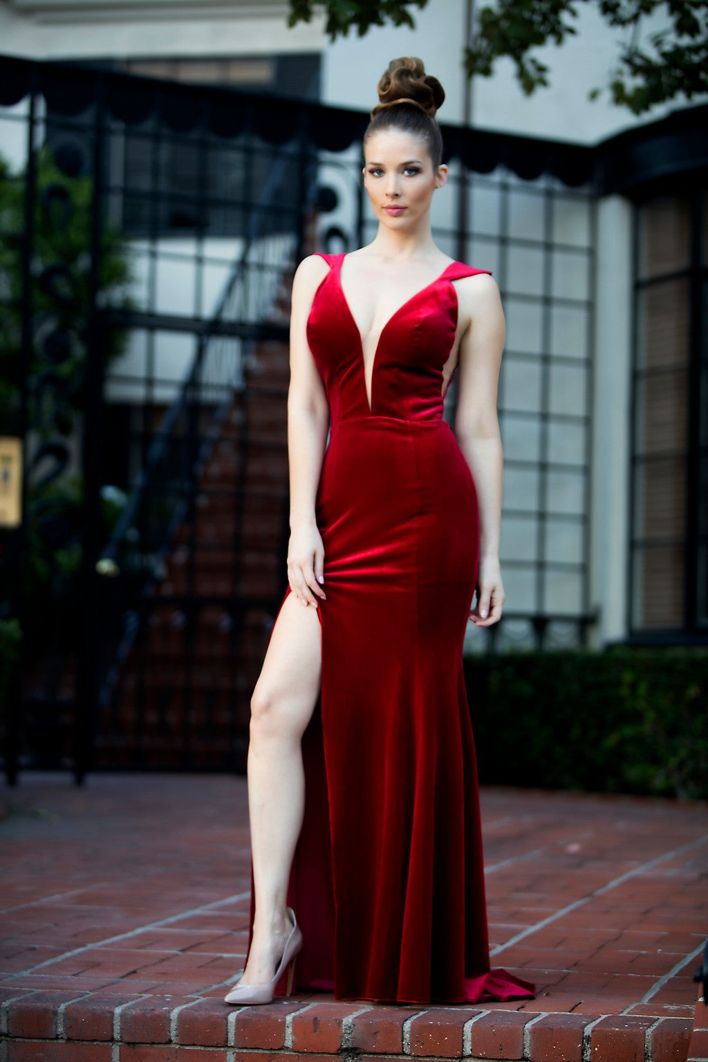 Prom Dresses Long Prom Formal Chic Dress Bordeaux