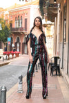 Jumpsuit Fitted Long Formal Jumpsuit Multicolor