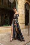 Prom Dresses Long Chic Formal Slit Evening Dress Multicolor