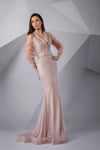 Formal Dresses Fitted Long Formal Evening Mermaid Dress Pale Lilac