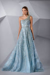 Formal Dresses Beaded Long A Line Formal Evening Dress Cloud Blue