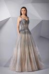 Prom Dresses Long Formal Prom Beaded Dress Dusty Blue