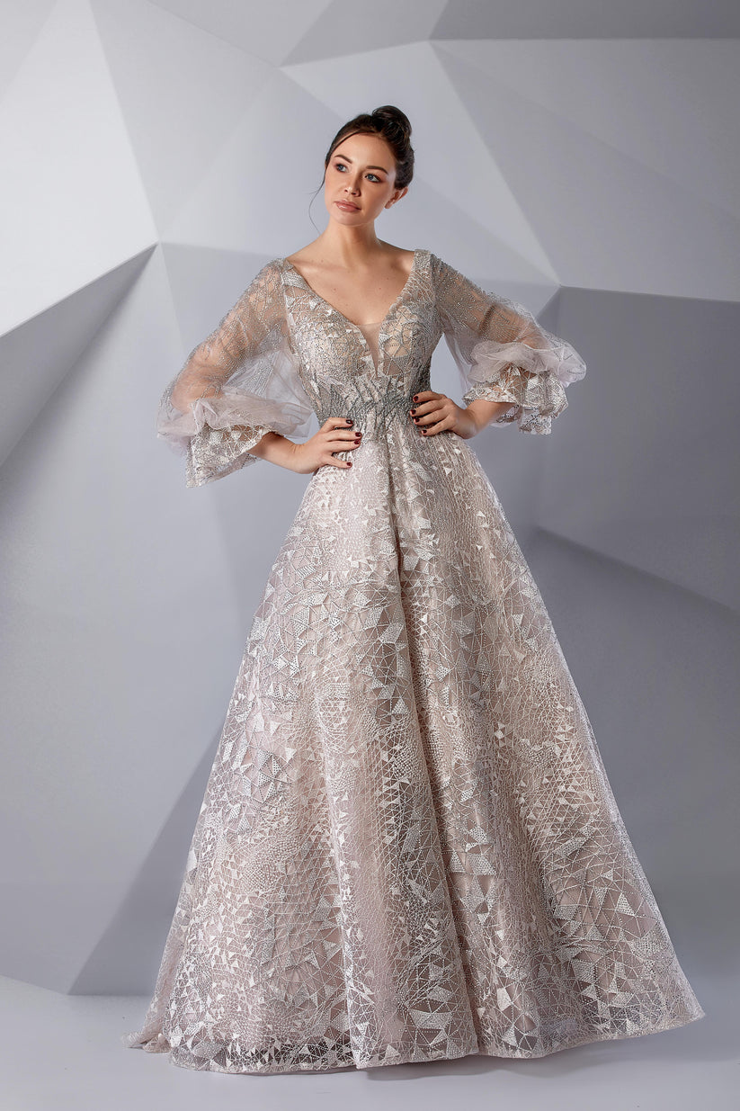 Formal Dresses Long A Line Formal Evening Dress Mauve Chalk