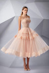 Prom Dresses Formal Tea Length Beaded Prom Dress Spanish Villa