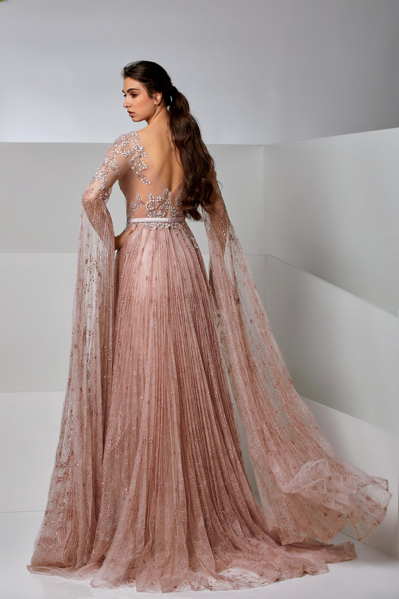 Formal Dresses Long A Line Formal Dress Misty Rose