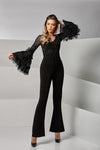 Jumpsuit Fitted Long Formal Jumpsuit Black