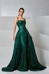 Prom Dresses Mermaid Long Formal Prom Sequin Dress Evergreen
