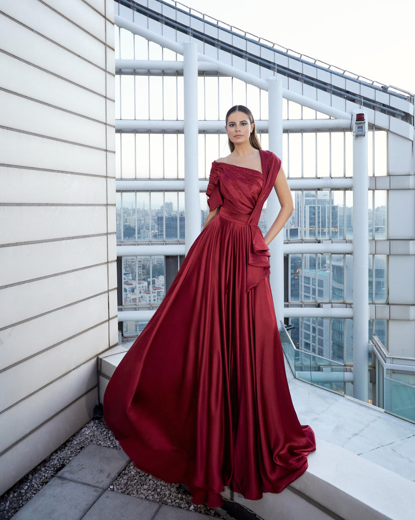 Formal Dresses Long Formal A Line Evening Dress Red
