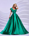Prom Dresses Formal Long Prom Pleated Dress Hunter Green