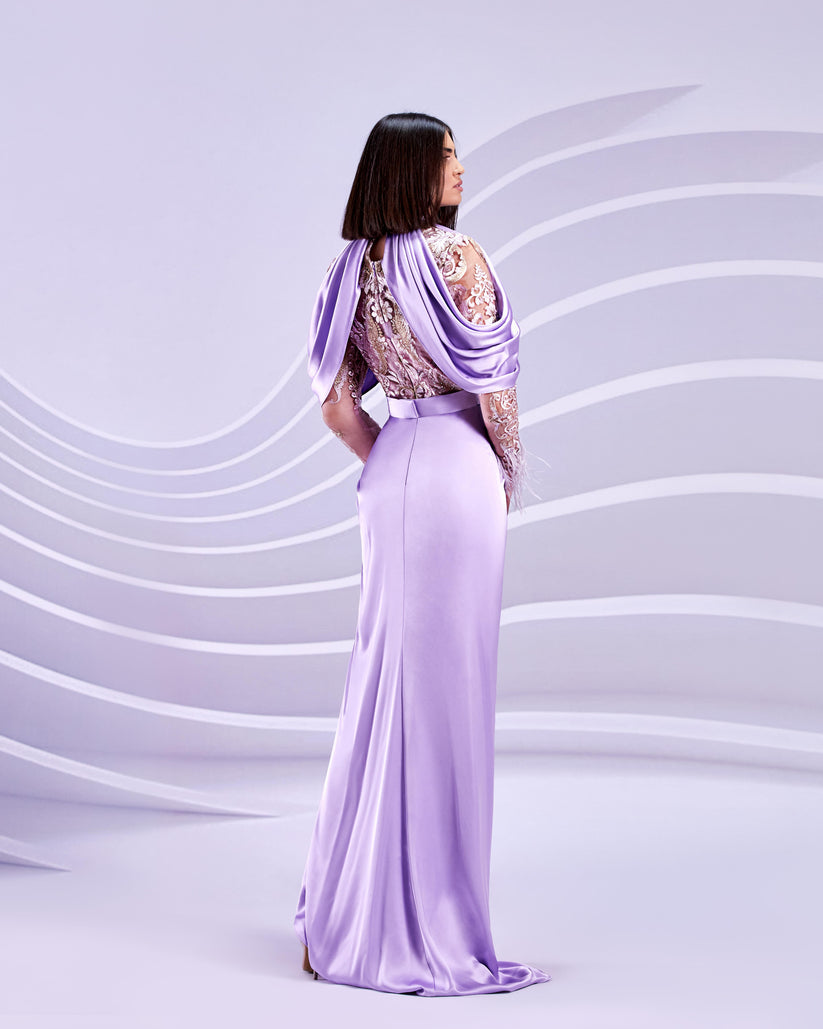 Formal Dresses High Low Layered Lace Formal Prom Dress Lilas