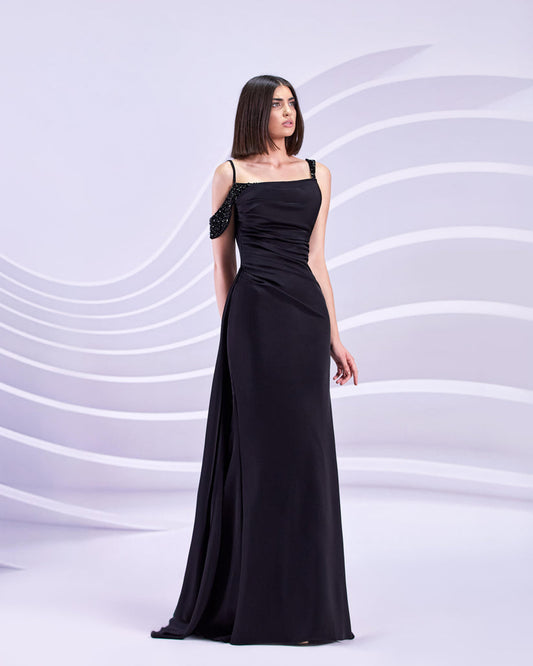 Prom Dresses Formal Fitted Mermaid Long Prom Dress Black