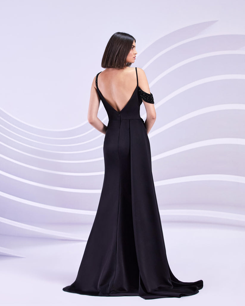 Prom Dresses Formal Fitted Mermaid Long Prom Dress Black