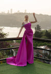 Prom Dresses Formal Fitted Mermaid Long Prom Dress Magenta