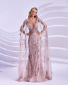 Formal Dresses M20310 Long Mermaid Prom Formal Evening Dress Peach