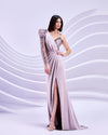 Prom Dresses Prom Long Slit Formal Lace Pleated Dress Lilac Marble