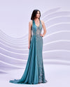 Prom Dresses Mermaid Long Formal Pattern Prom Dress Frosty Green