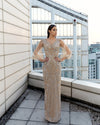 Formal Dresses Fitted Long Evening Formal Dress Gold