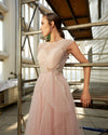 Formal Dresses Long Formal A Line Dress Misty Rose