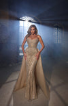 Prom Dresses Long Formal Fitted Beaded Prom Dress Gold